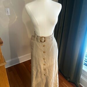 & Other Stories Beige/Tan Midi Pencil Skirt Resort Wear